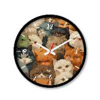ساعت دیواری کوچک راویتا طرح گربه کد 3583