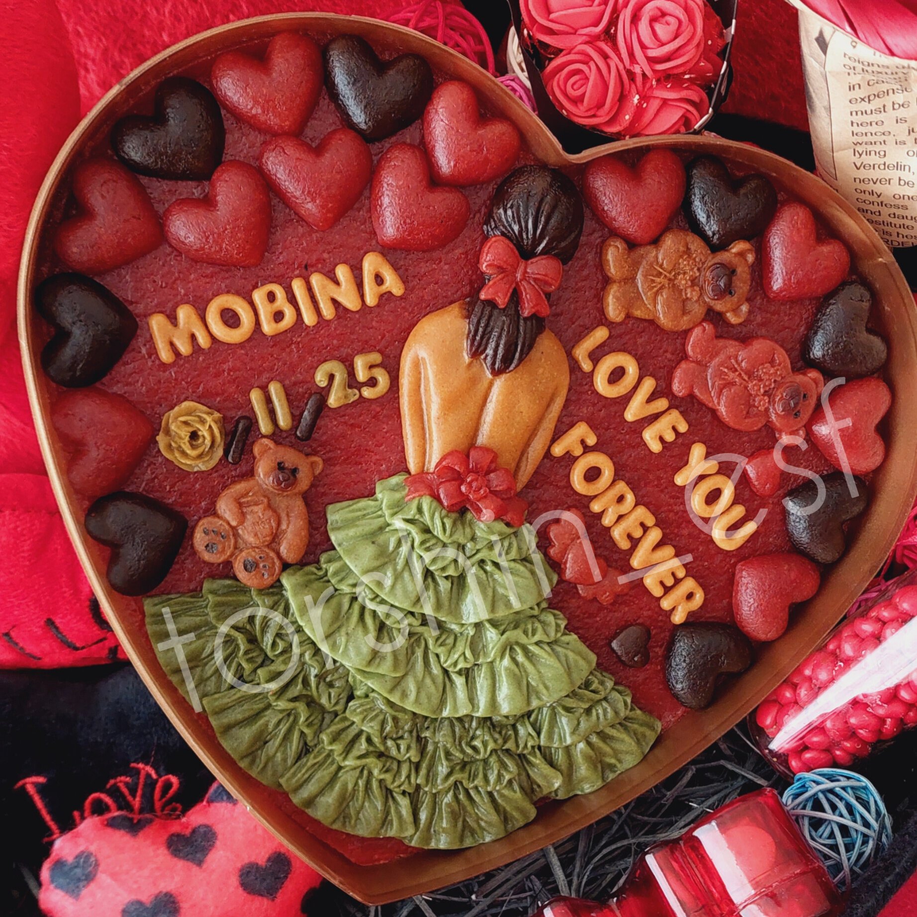 باکس لواشک ولنتاینی تم دخترانه