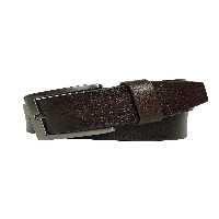 کمربند چند رنگ مردانه پارچه ای تکلایر قهوه طرح دار چرم اصل 3.5 سانتی متر GoDeri