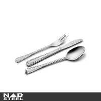 سرویس قاشق و چنگال ناب استیل 98 پارچه مدل برلین استیل براق جعبه کادویی