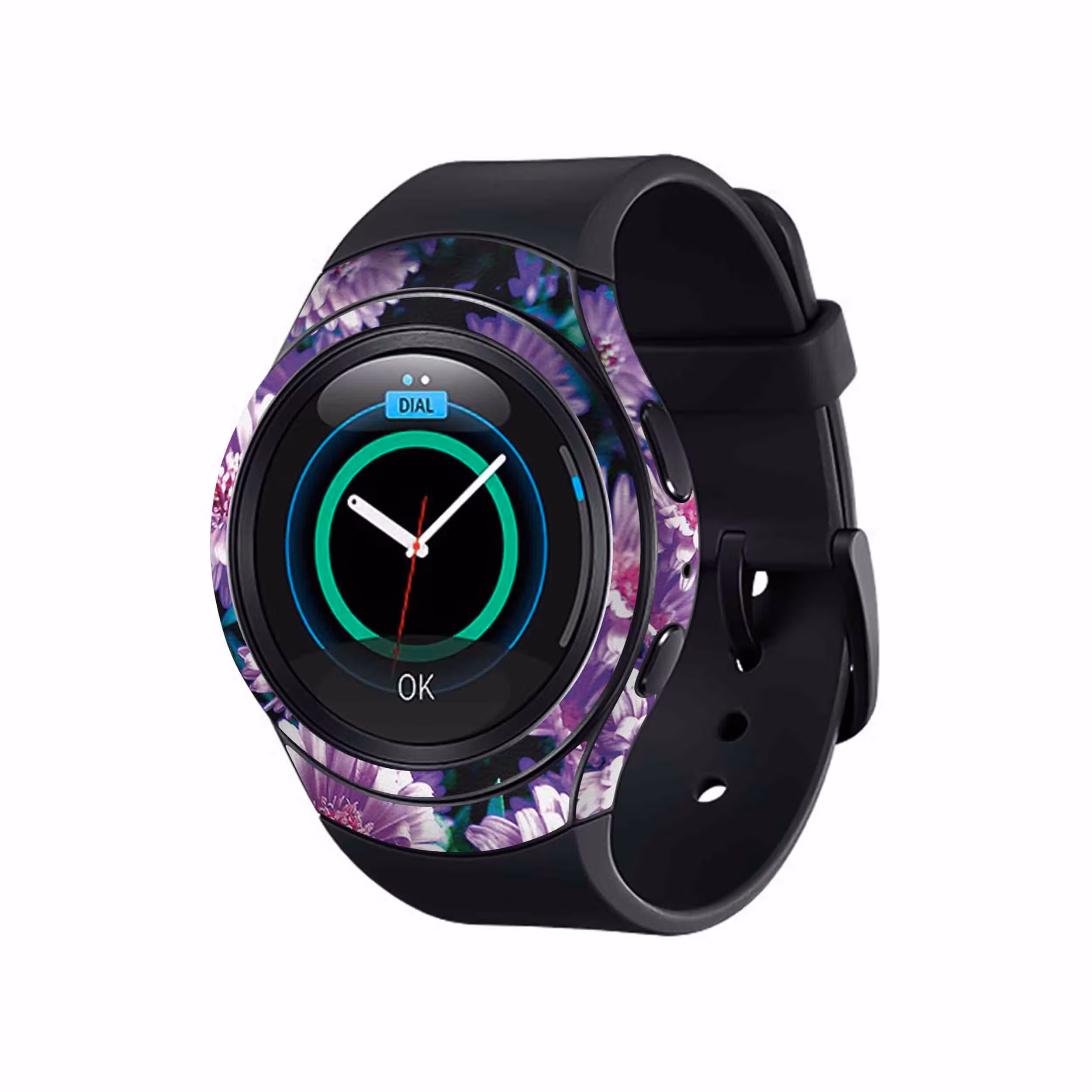برچسب ماهوت طرح Purple_Flower مناسب برای ساعت هوشمند سامسونگ Galaxy Gear S2