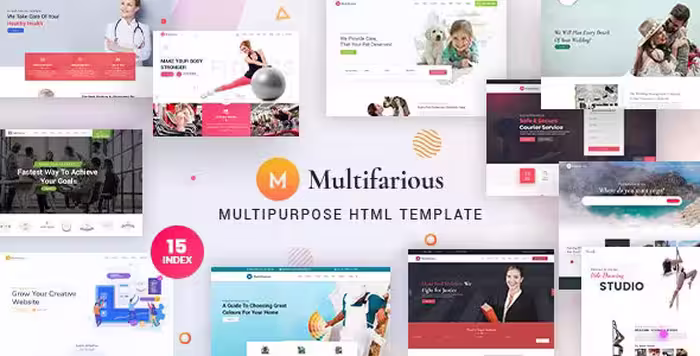 دانلود قالب اچ تی ام ال Multifarious