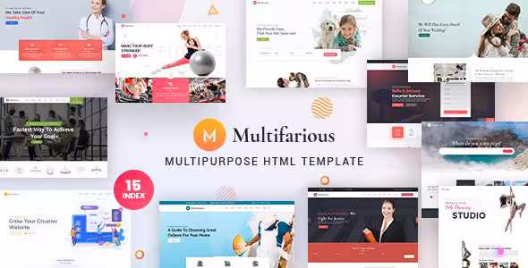 دانلود قالب اچ تی ام ال Multifarious
