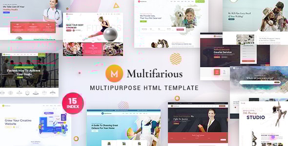 دانلود قالب اچ تی ام ال Multifarious