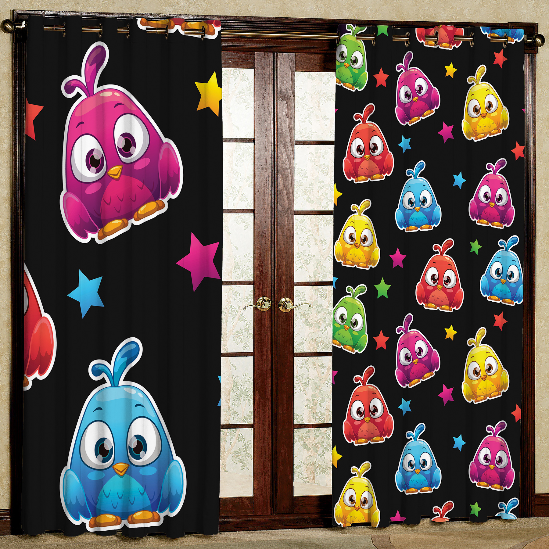 پرده مدل هازان طرح کودک سایز 280x140 سانتی متر