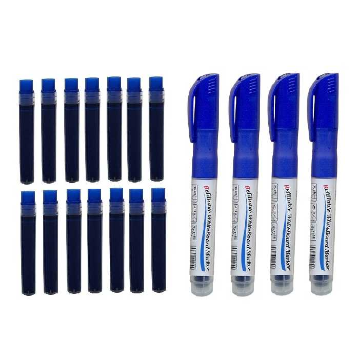 ماژیک وایت برد مدل شارژی L-203 به همراه جوهر یدک بسته 18 عددی