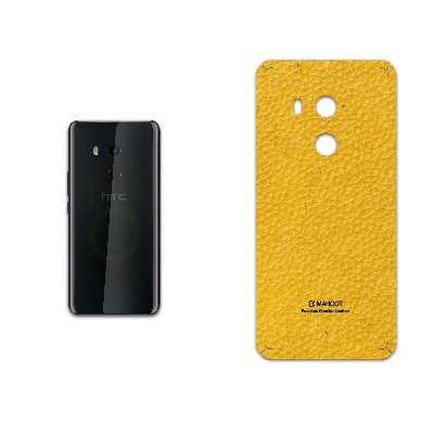 برچسب پوششی ماهوت مدل Mustard-Leather مناسب برای گوشی موبایل اچ تی سی U11 Plus