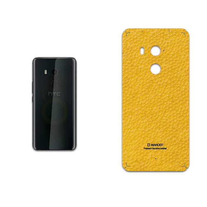 برچسب پوششی ماهوت مدل Mustard-Leather مناسب برای گوشی موبایل اچ تی سی U11 Plus