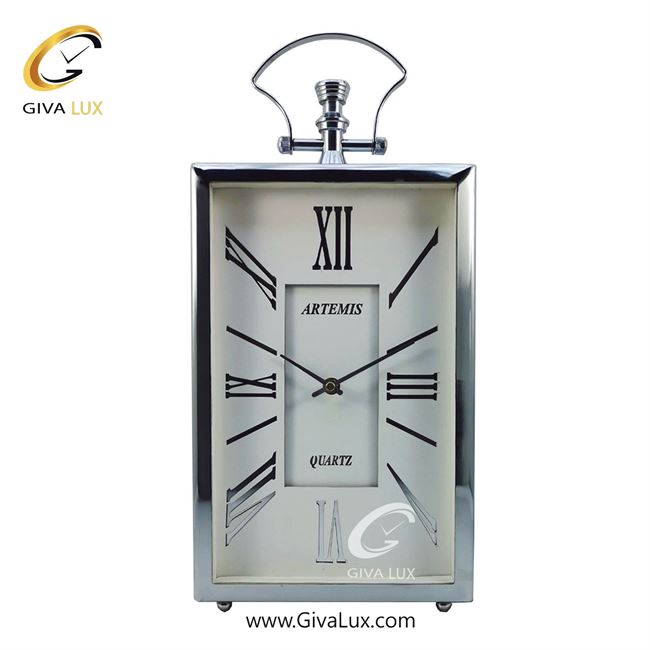 ساعت رومیزی اورجینال آرتمیس آلیاژ فلزی نقره ای| کد رفرنس 20048، مدل: 2031Silver White