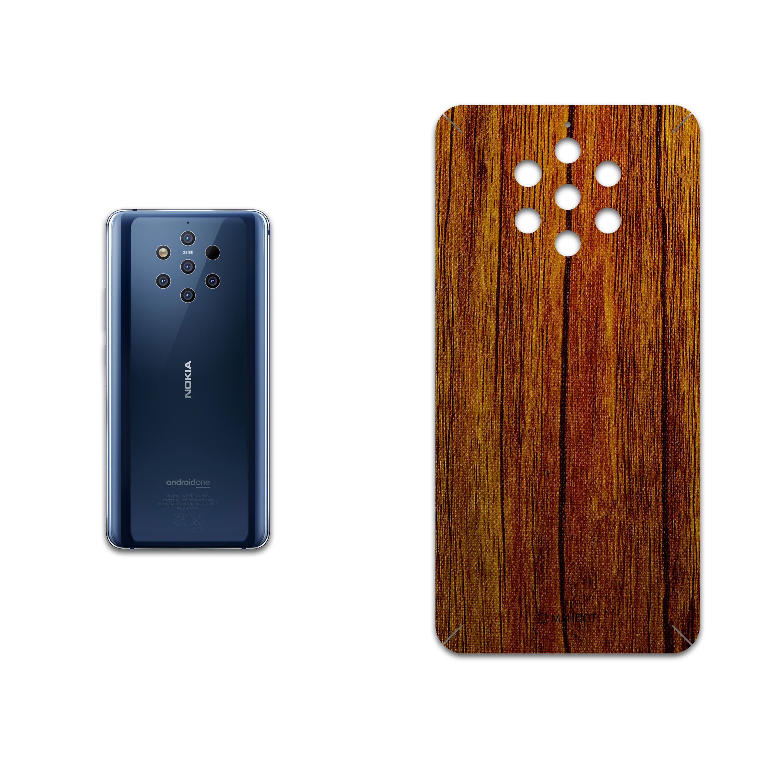 برچسب پوششی ماهوت مدل Orange-Wood مناسب برای گوشی موبایل نوکیا 9 Pureview