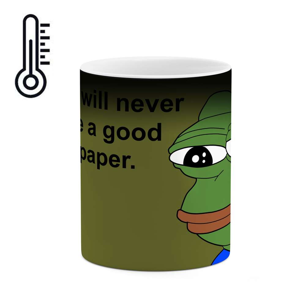 ماگ حرارتی طرح Pepe the frog استیکر مدل mgph12553