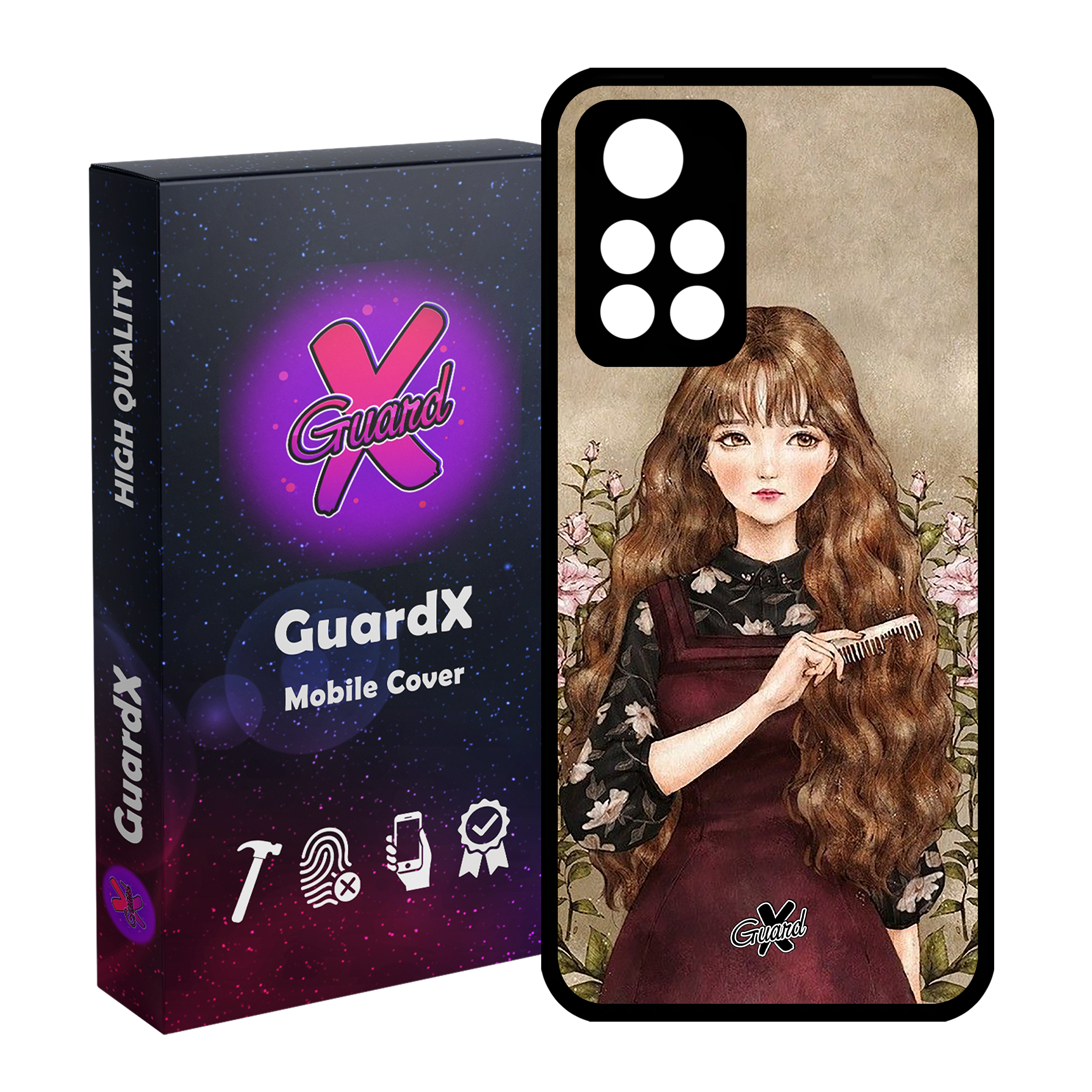 کاور گارد ایکس طرح دختر مدل Glass10246 مناسب برای گوشی موبایل شیائومی Poco M4 Pro 5G/Redmi Note 11T 5G/Redmi Note 11S 5G