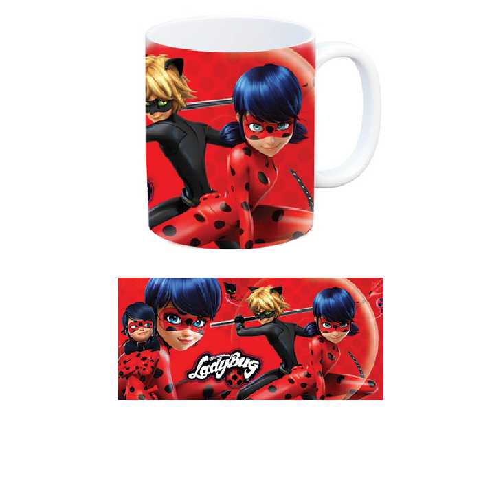 ماگ طرح دختر کفشدوزکی به همراه زیر لیوانی