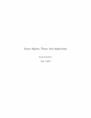 خرید و دانلود نسخه کامل کتاب Linear Algebra, Theory And Applications