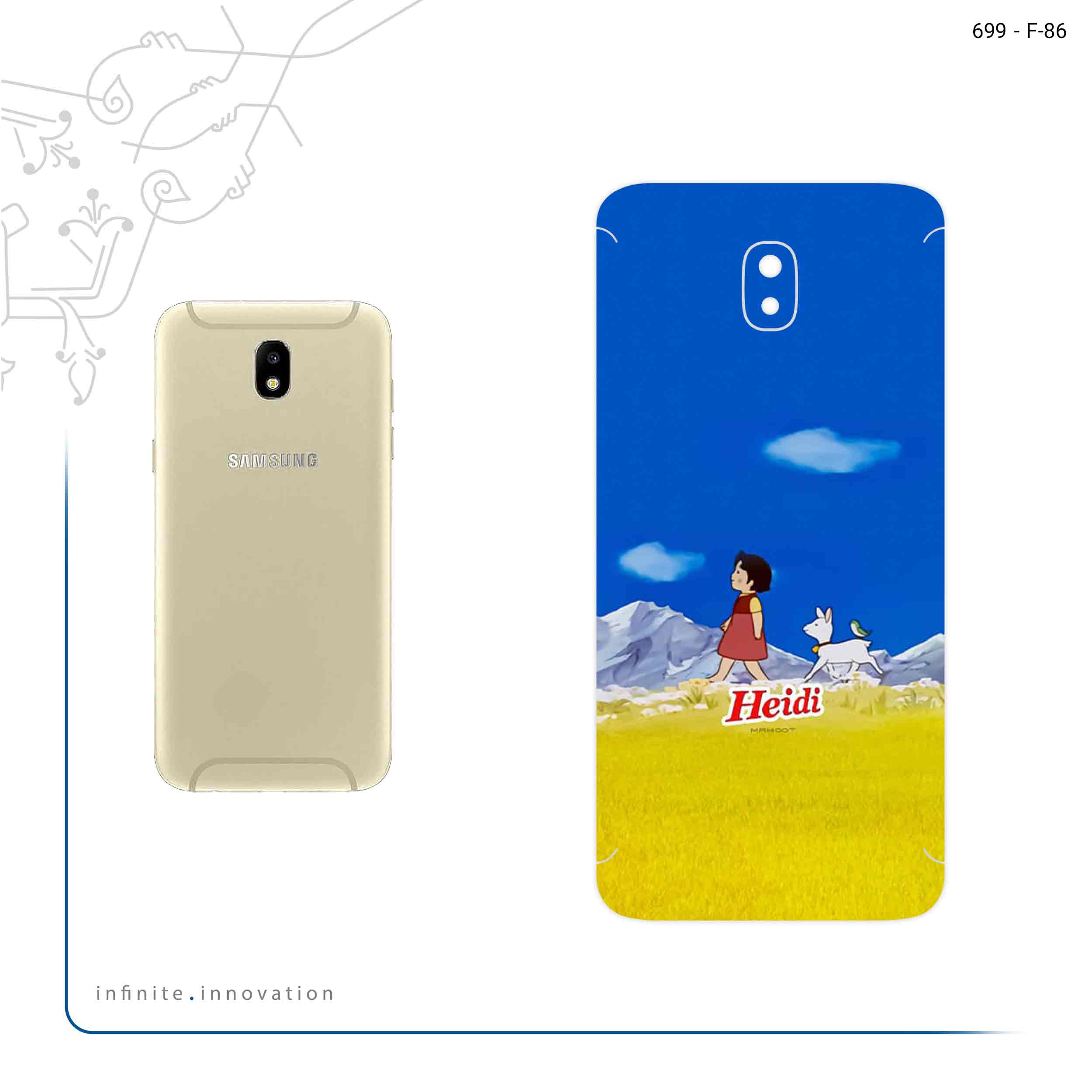 برچسب پوششی ماهوت مدل Heidi Girl of the Alps مناسب برای گوشی موبایل سامسونگ Galaxy J7 Pro