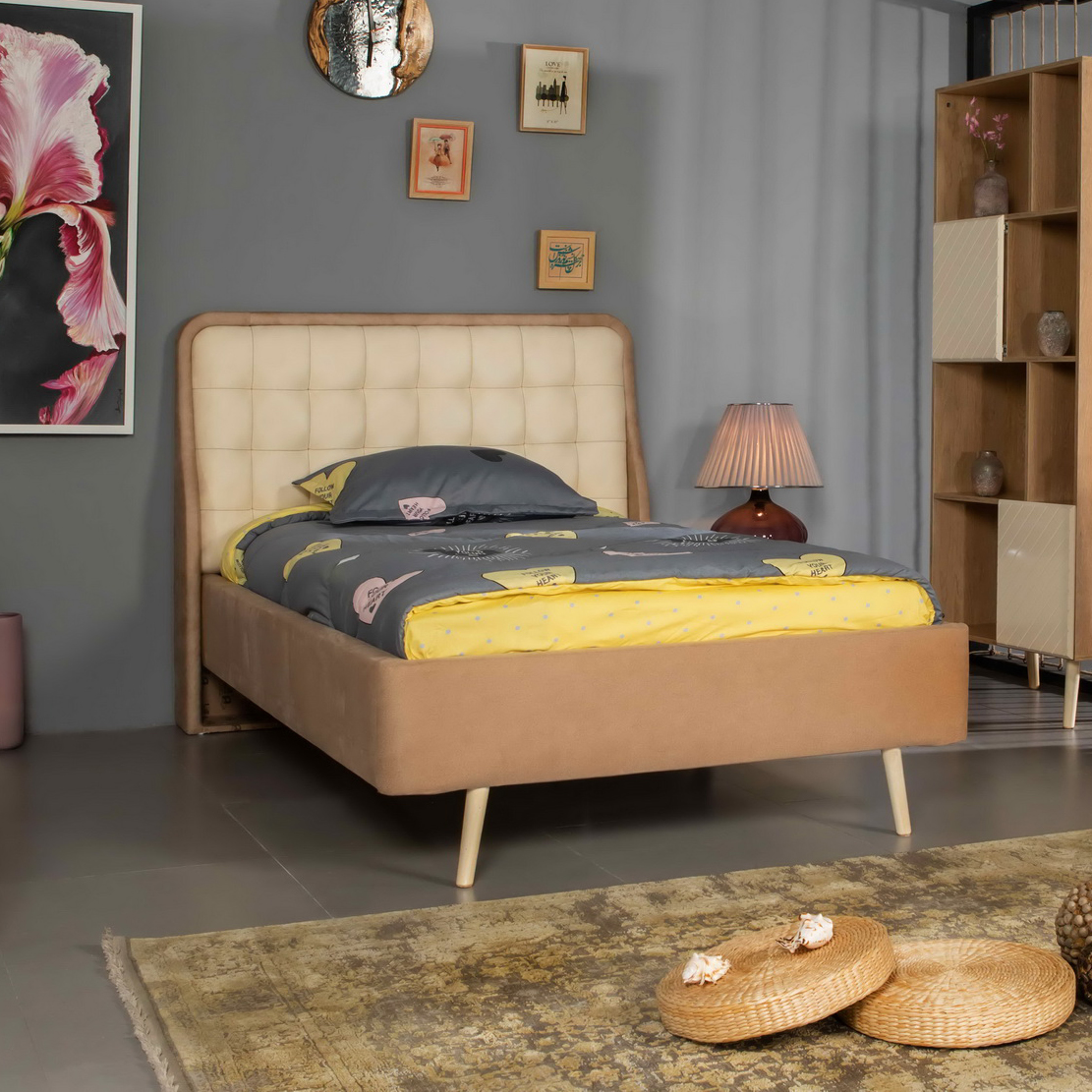 تخت خواب یکنفره مدل 191 سایز 120x200 سانتیمتر