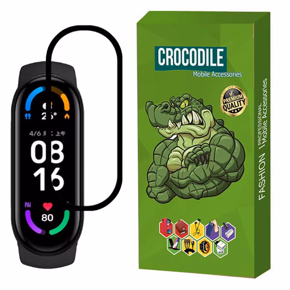 محافظ صفحه نمایش کروکودیل مدل C-PWM مناسب برای ساعت هوشمند شیائومی  Mi Band 6