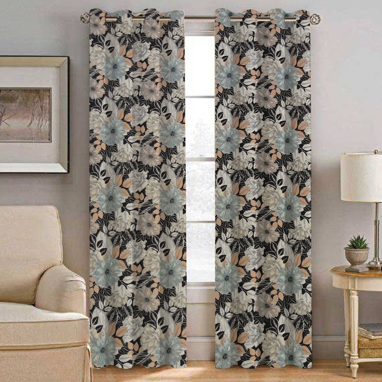  پرده سندس مدل مرجان کد F788 سایز 190x180 سانتی متر