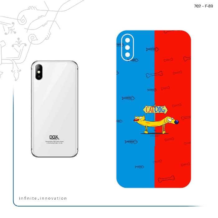 برچسب پوششی ماهوت مدل CatDog مناسب برای گوشی موبایل داکس Botlex 2