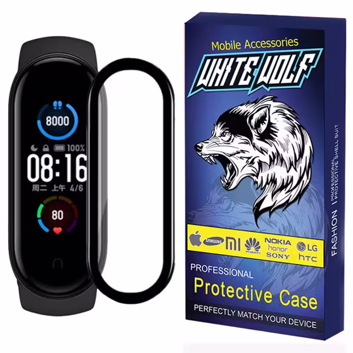محافظ صفحه نمایش وایت ولف مدل W-PWM مناسب برای ساعت هوشمند شیائومی Mi Band 4