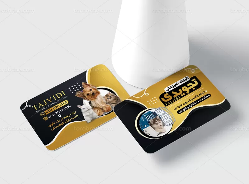 کارت ویزیت کلینیک دامپزشکی | گرافیک با طعم تربچه