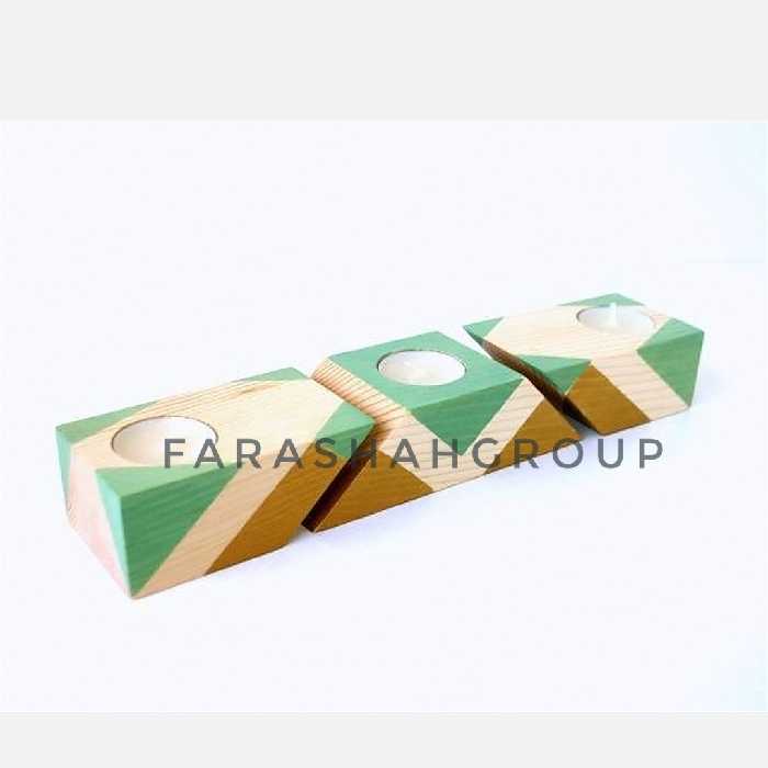 جا شمعی چوبی با رنگ دلخواه ارسال رایگان به سراسر کشور 