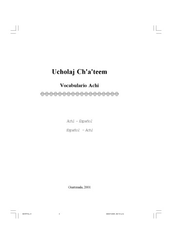 خرید و دانلود نسخه کامل کتاب Ucholaj Ch’a’teem Vocabulario maya Achi
