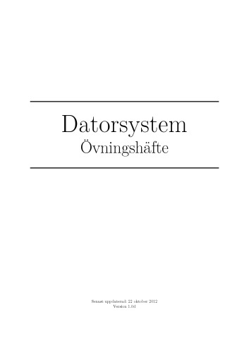 خرید و دانلود نسخه کامل کتاب Datorsystem : övningshäfte