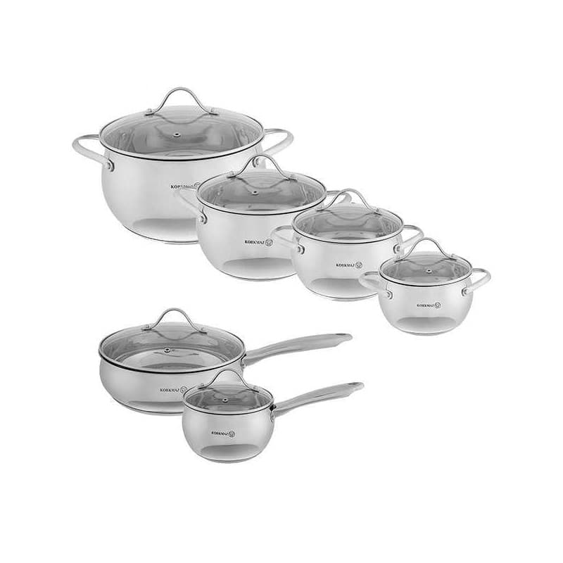 قیمت و خرید سرویس قابلمه استیل کرکماز مدل HY-8630 - ژینال