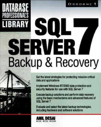 خرید و دانلود نسخه کامل کتاب SQL Server 7 Backup &amp; Recovery