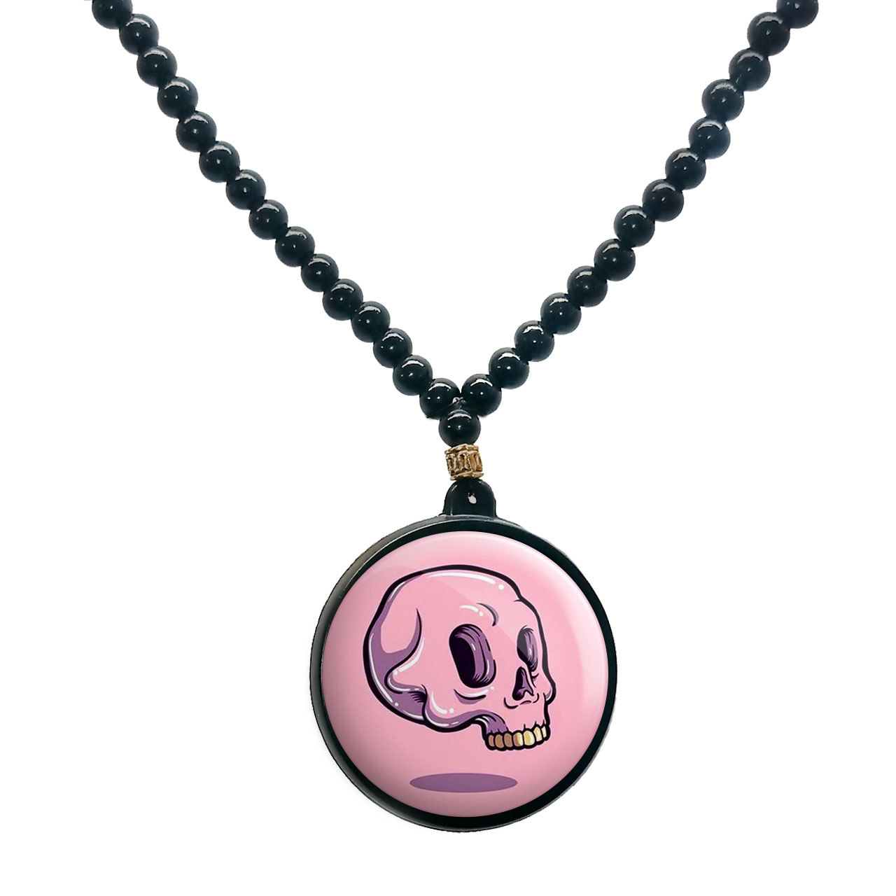 گردنبند پرمانه طرح اسکلت کد pmd.10612 مدل دو طرفه