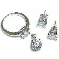 نیم ست نقره جواهری آبکاری رادیوم 11