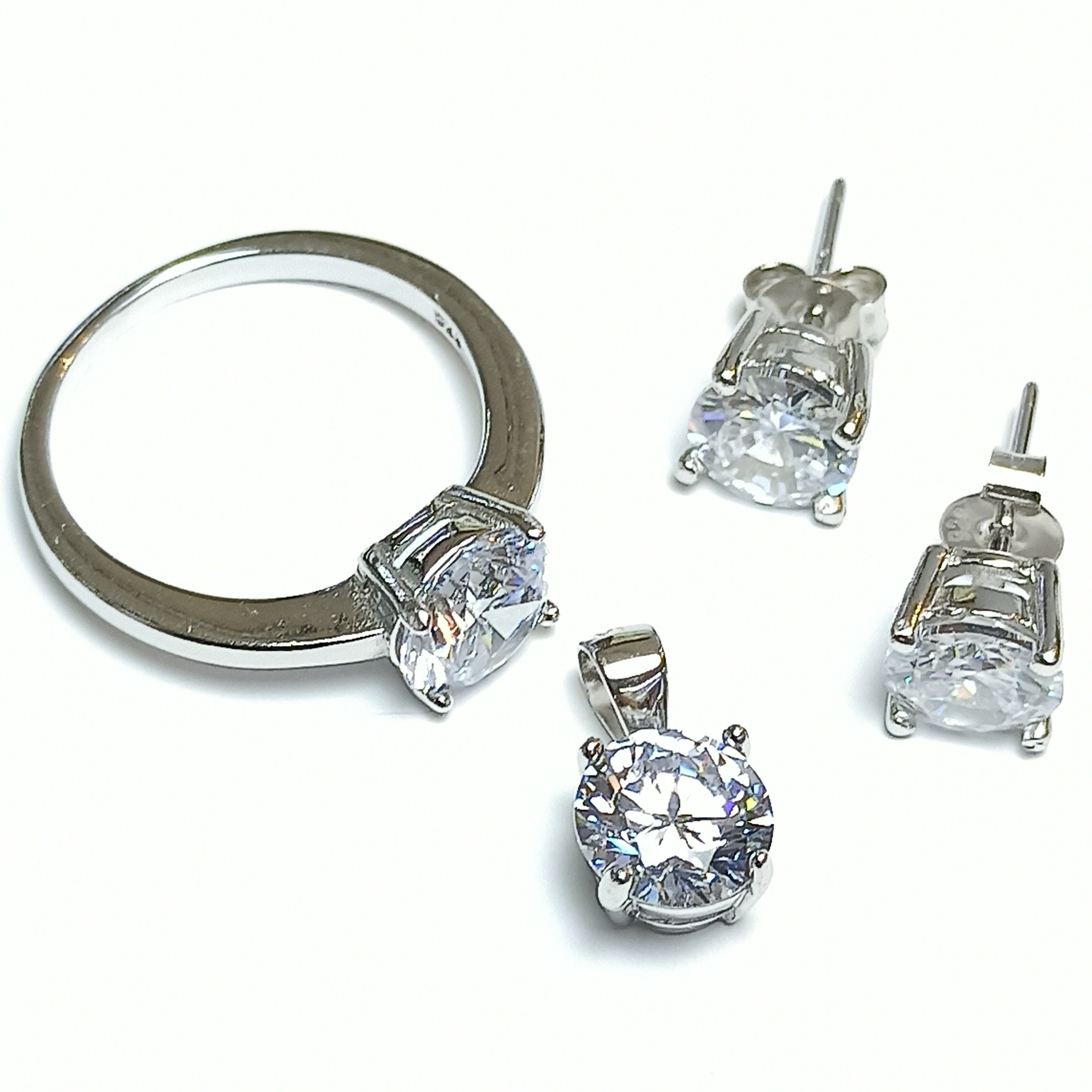 نیم ست نقره جواهری آبکاری رادیوم 11