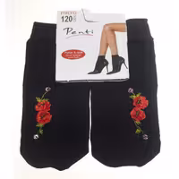 جوراب گلدوزی پنتی DEN120 ساق کوتاه مدل Y6867