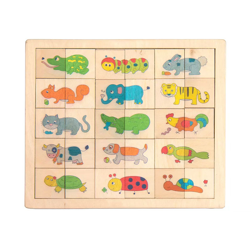 بازی آموزشی مدل پازل چوبی همچین حیوانات | چاوه