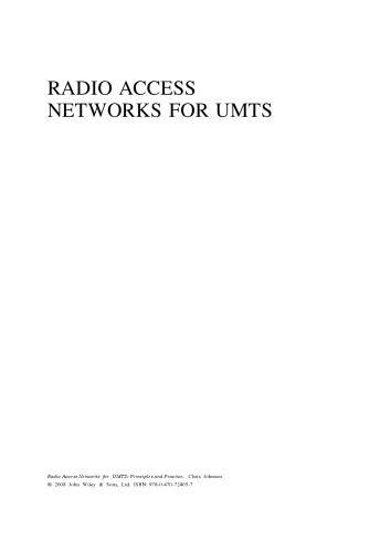 خرید و دانلود نسخه کامل کتاب Radio Access Networks for UMTS: Principles and Practice