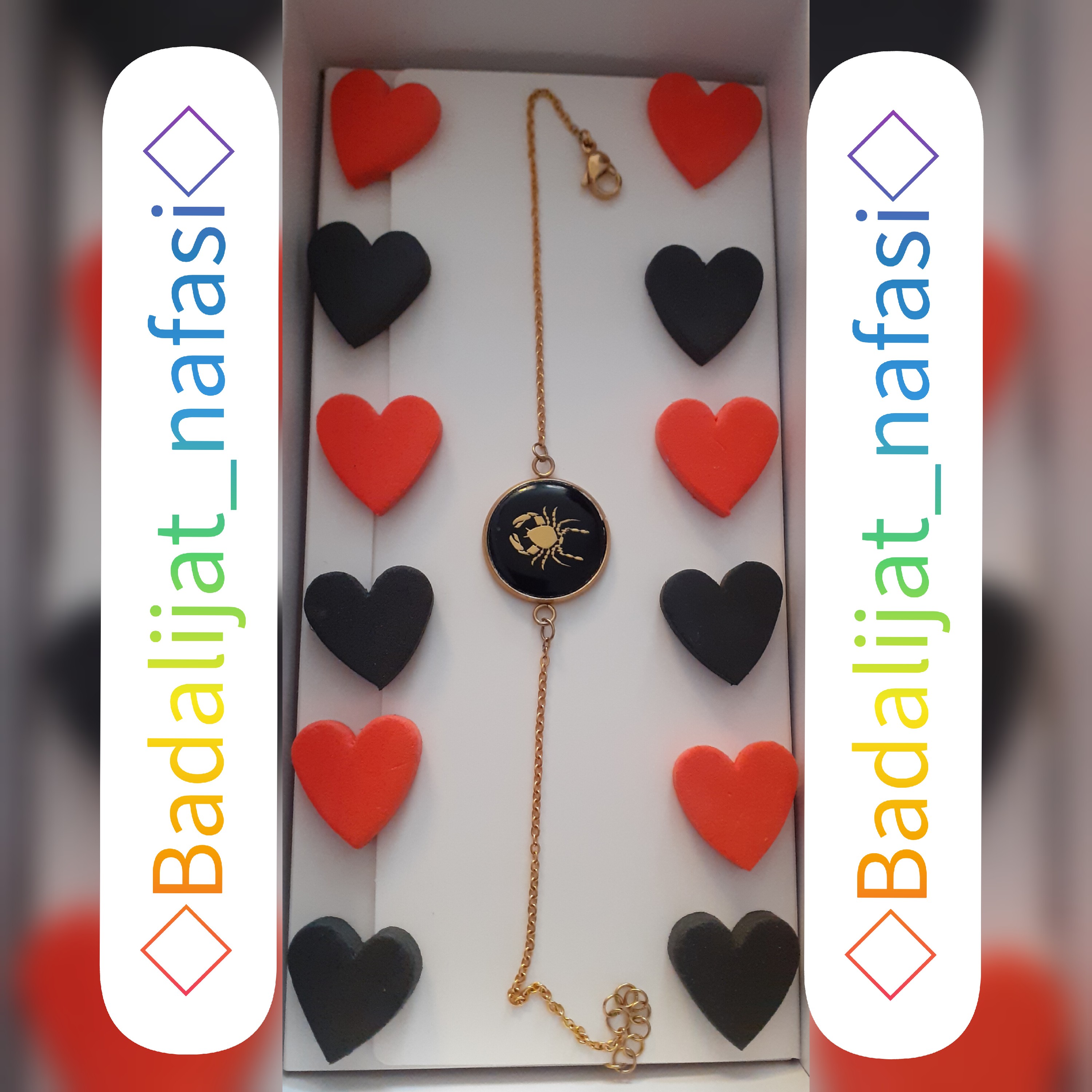 دستبند زنجیری با پلاک تیر ماه 