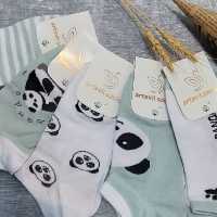 جوراب پنبه ای پاندا درپنج طرح متنوع.قیمت تک15000تومن.قیمت  جین10تایی120000تومن