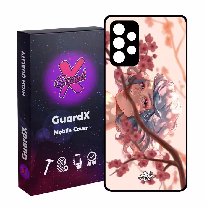 کاور گارد ایکس طرح Girl مدل Glass10007 مناسب برای گوشی موبایل سامسونگ Galaxy A72