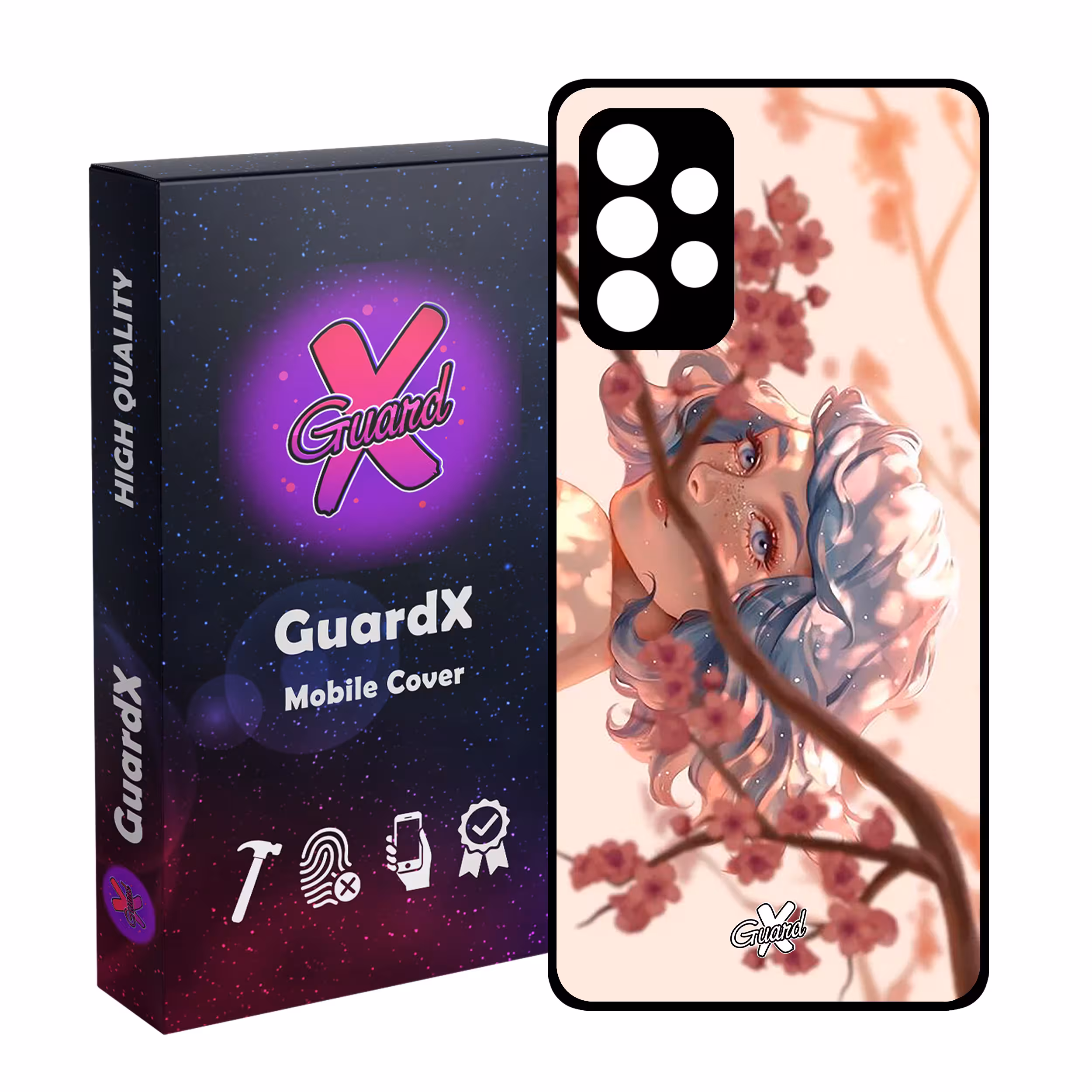 کاور گارد ایکس طرح Girl مدل Glass10007 مناسب برای گوشی موبایل سامسونگ Galaxy A72
