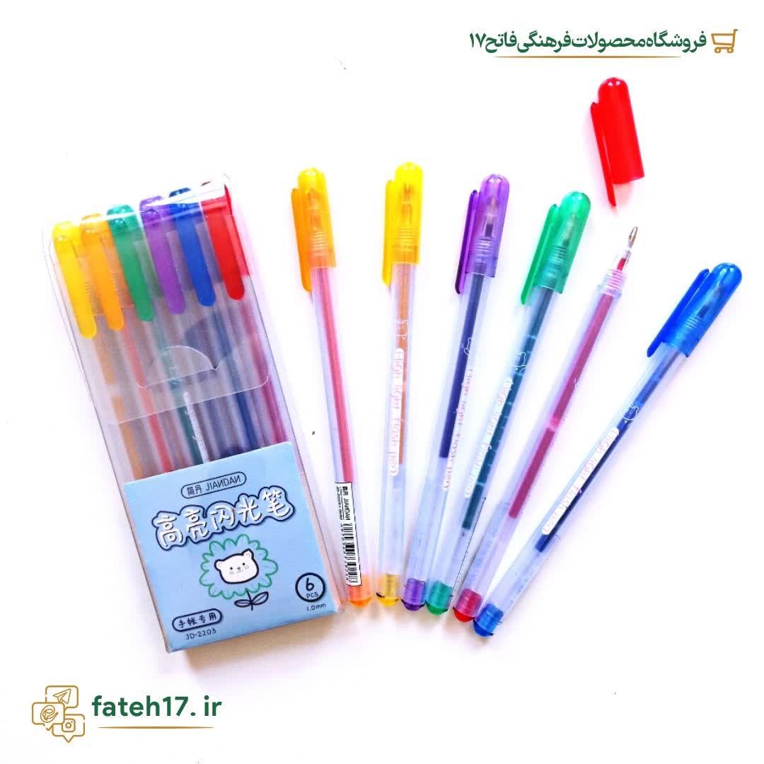 خودکار اکلیلی 6 رنگ
