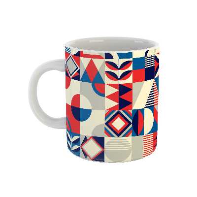 ماگ طرح نقاشی مدل کوبیسم