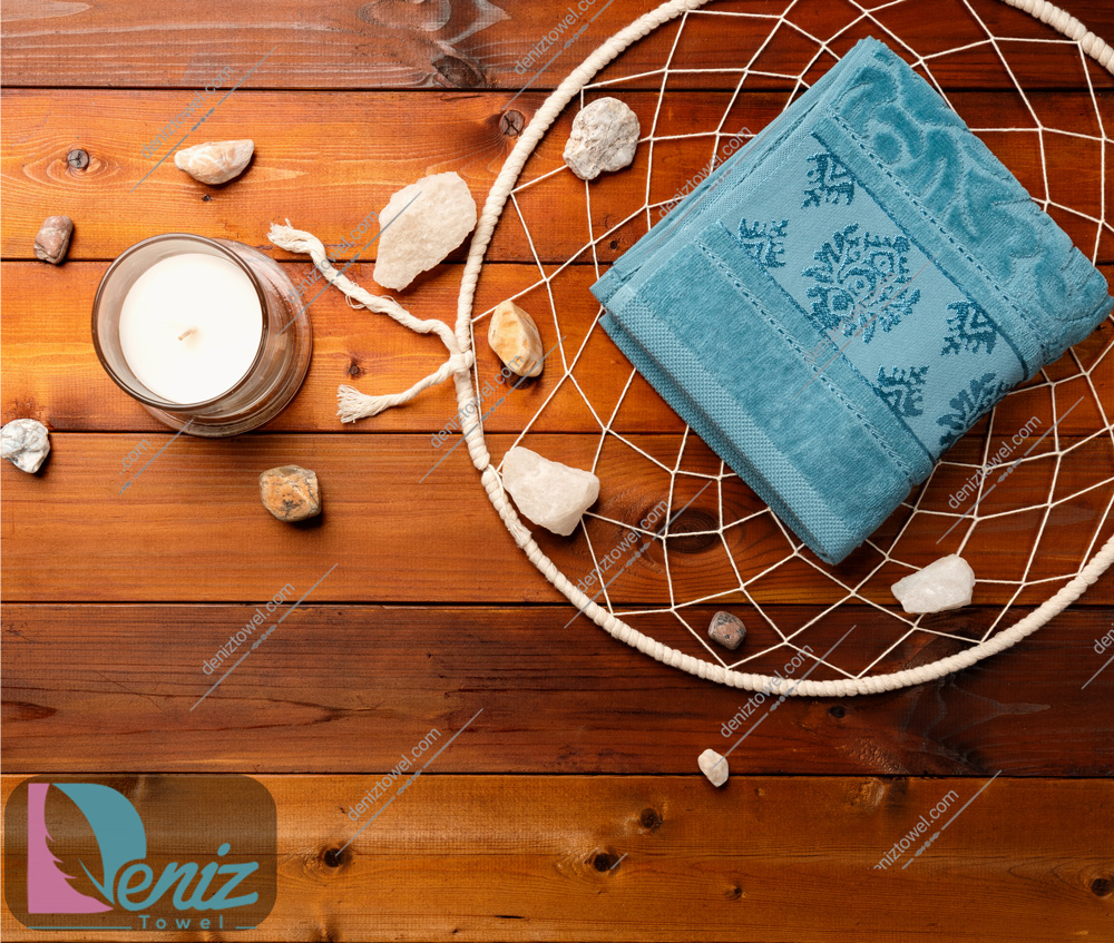 حوله دستی ژاکارد کاریزما رنگ کله غازی