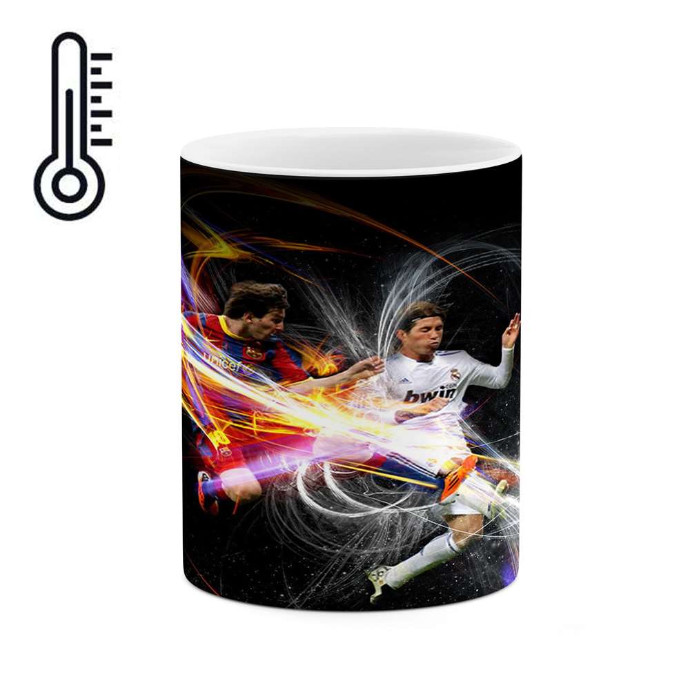 ماگ حرارتی کاکتی طرح لیونل مسی و راموس مدل mgh12336