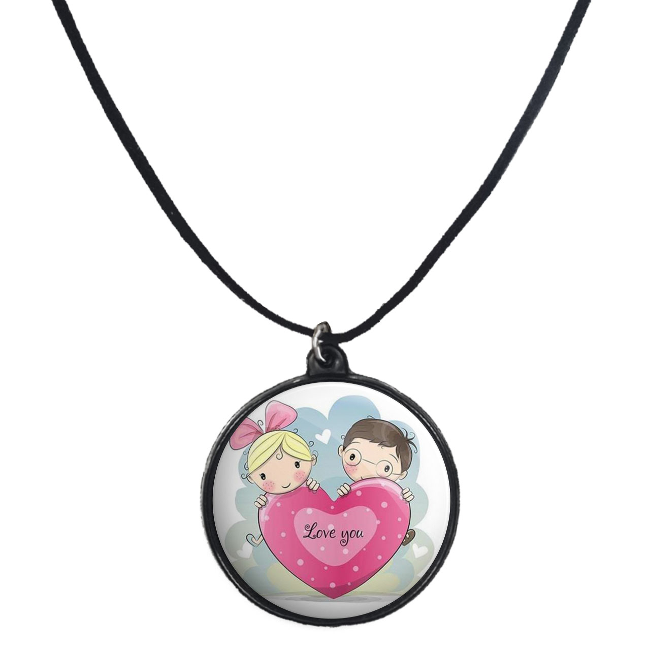 گردنبند پرمانه طرح عاشقانه کد pmb.5305 مدل دو طرفه