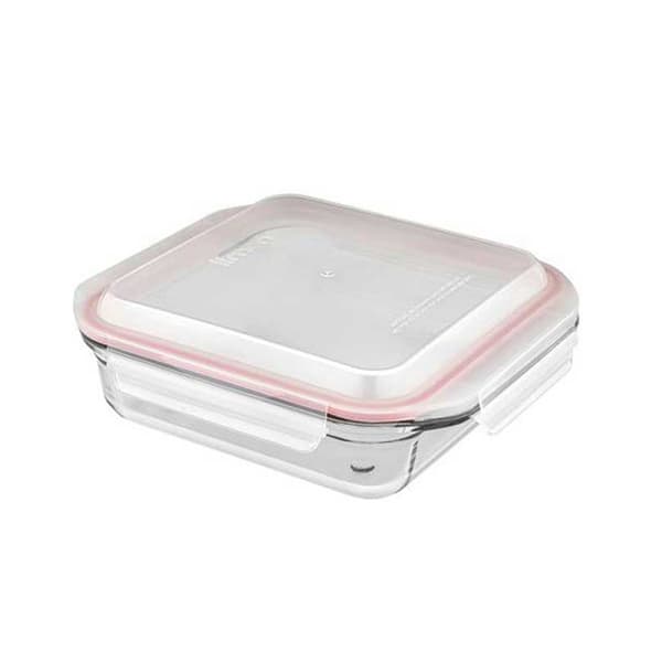 ظرف شیشه مربع دربدار 2.1 لیتر لیمون