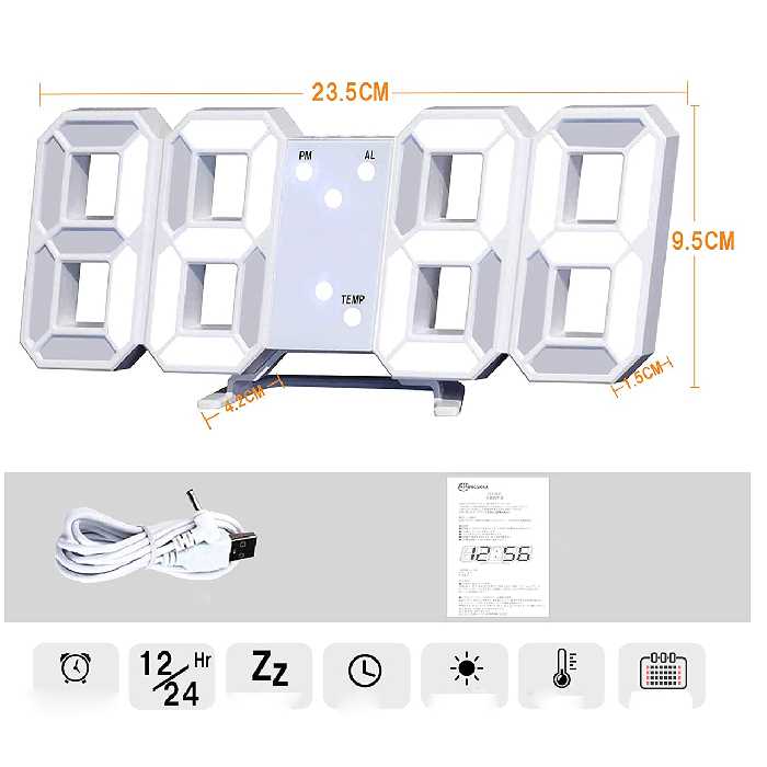 ساعت رومیزی دیجیتال مدل هوشمند عددی