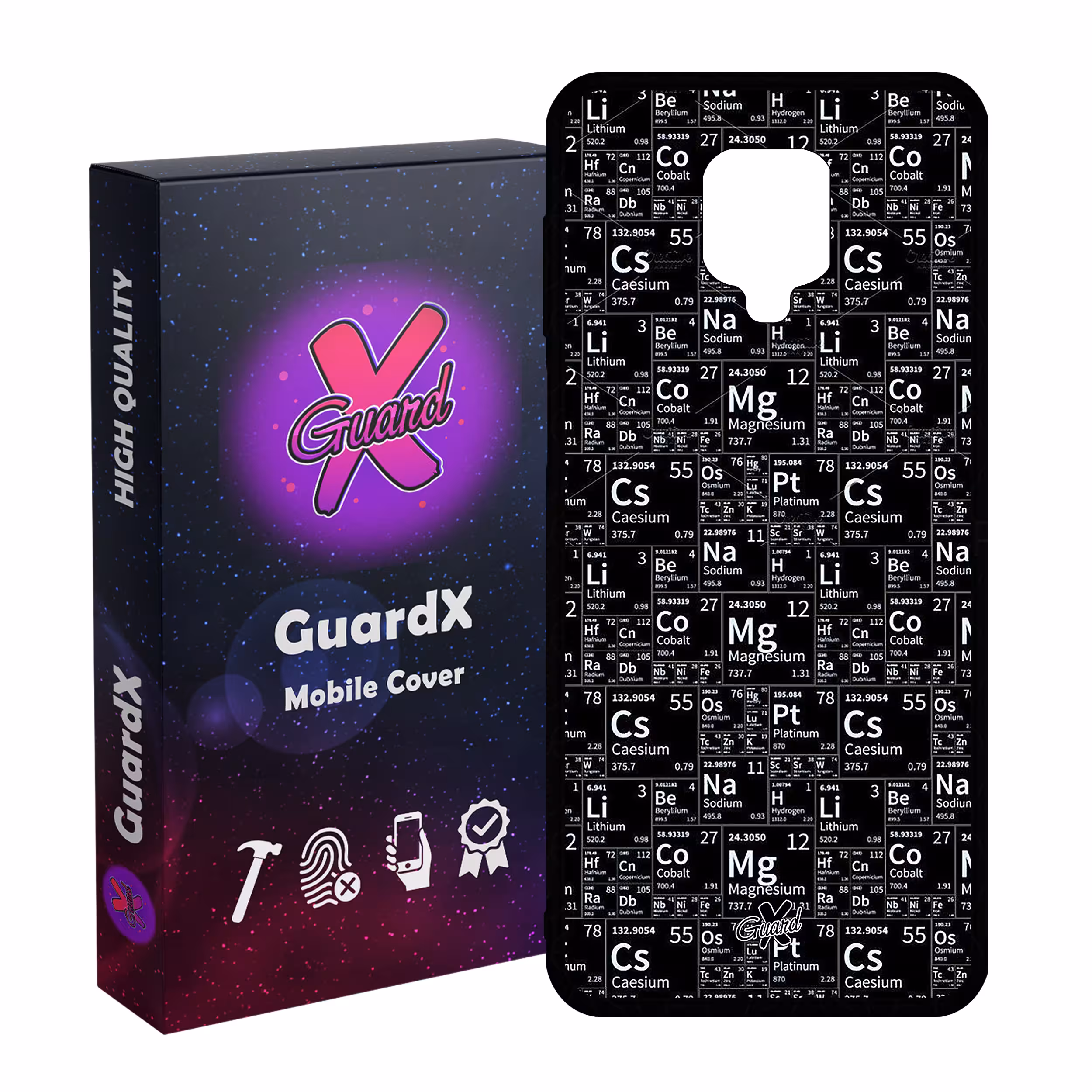 کاور گارد ایکس طرح شیمی مدل Glass10531 مناسب برای گوشی موبایل شیائومی Redmi Note9 Pro/Note 9 Pro Max/Redmi Note 9S/MI Poco M2 Pro