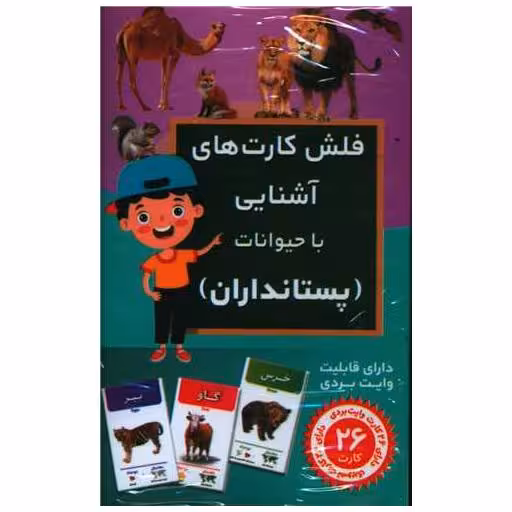 کتاب فلش کارت آشنایی با حیوانات (پستانداران)