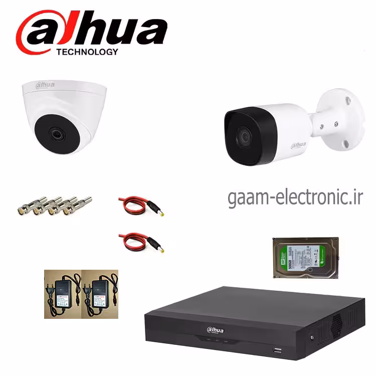 پکیج کامل2دوربین داهوا مدلT1A21P-B1A21Pبه همراه هارد